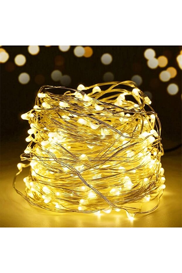سلسلة إضاءة LED بطول 10 أمتار / 33 قدمًا، 100 ديود، سلك نحاسي دقيق للاستخدام الداخلي والخارجي، مناسبة لعيد الميلاد