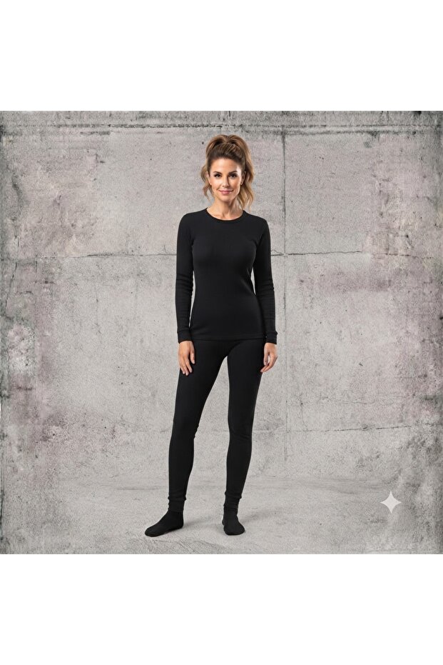 Adult Women's Thermal Set with Heating Bottoms+Top