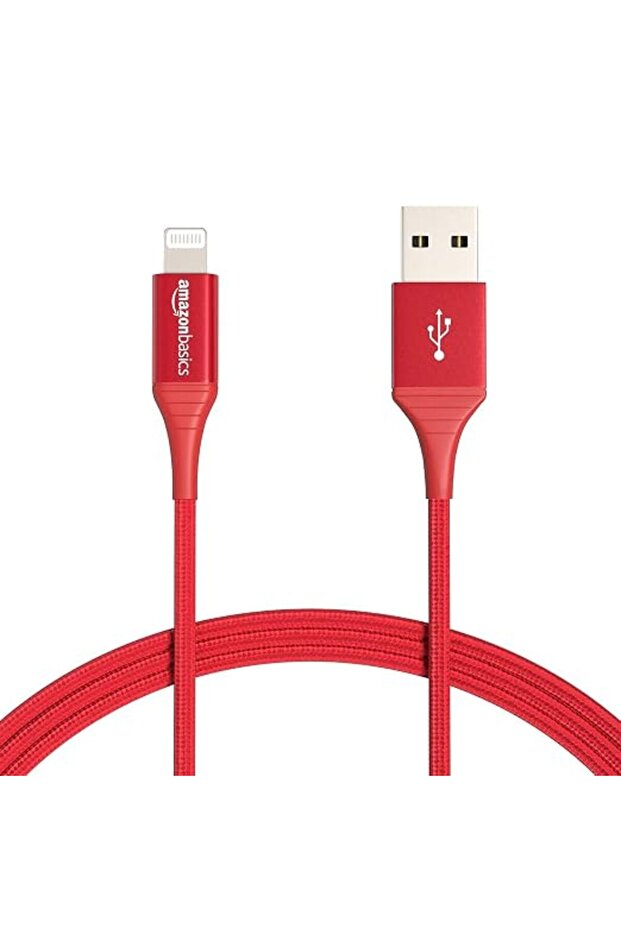 كابل شحن USB-A إلى Lightning، سلك مجدول من النايلون، شاحن معتمد من MFi لأجهزة آبل