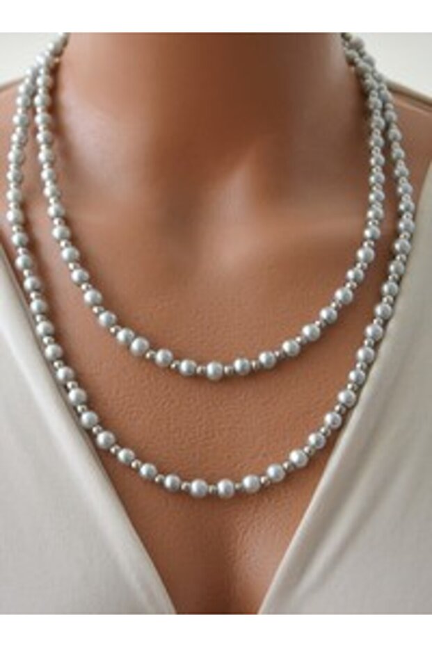 Pearl necklace - multicolor -