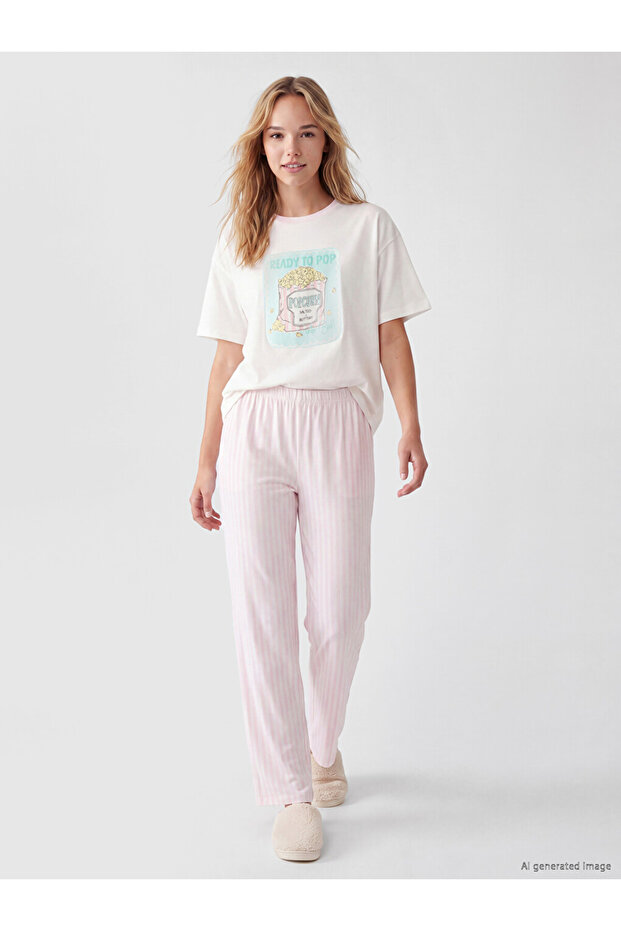 Crew Neck Women's Pajama Set