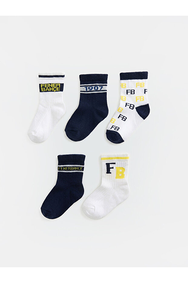 Licensed Printed Baby Boy Socks from Uzg Store for Style Enthusiasts, Pack of 5