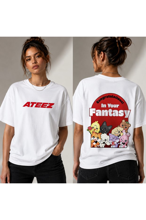 Ateez in Your Fantasy Aniteez Inspired World Tour T-Shirt