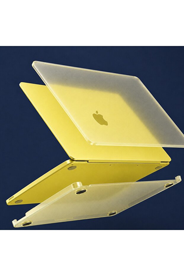 MacBook Neo Case 13 Inch A3404 A18 Pro 2026 Compatible Hard Protective Cover Frosted Semi-Transparent Hardcase Yellow