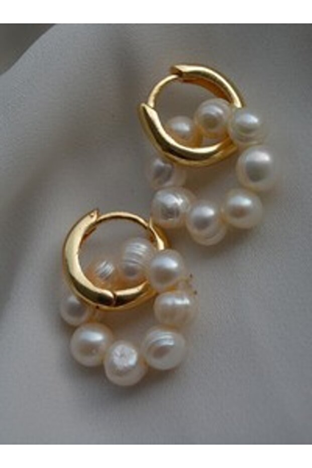 Pearl Earrings - Gold Color -