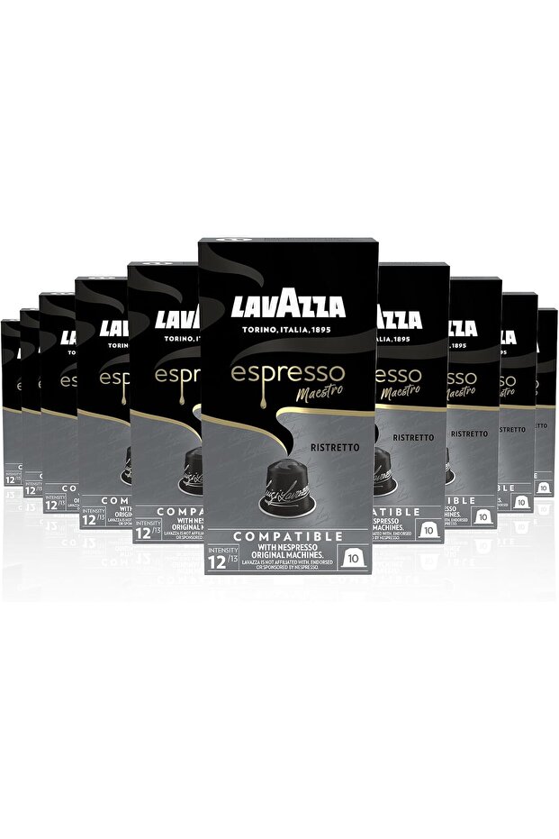 Espresso Maestro Ristretto Coffee Capsules, Dark Roast, Compatible with Nespresso Original Machines, 100 Count
