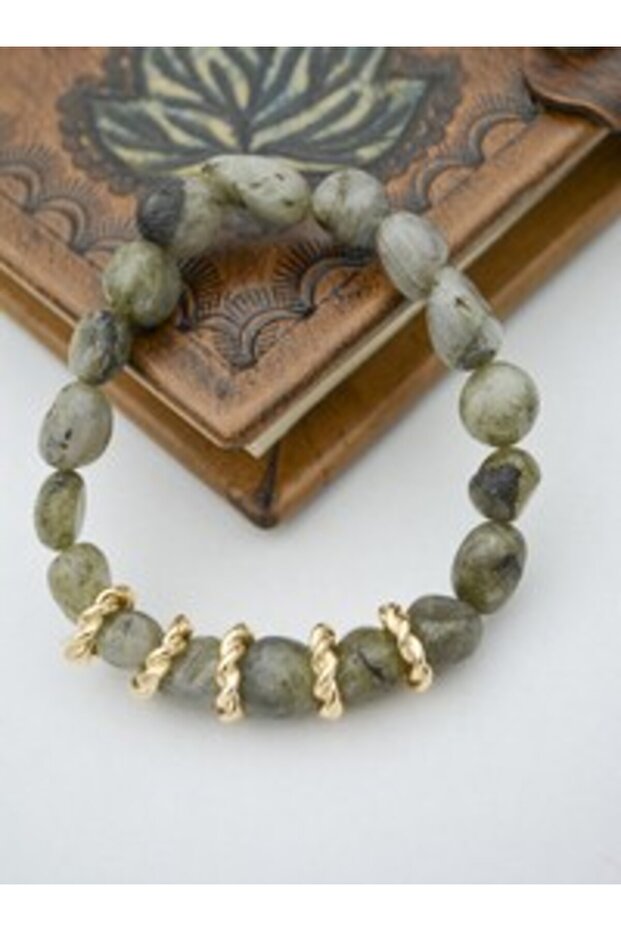 Labradorite Stone Design Bracelet - Multicolor