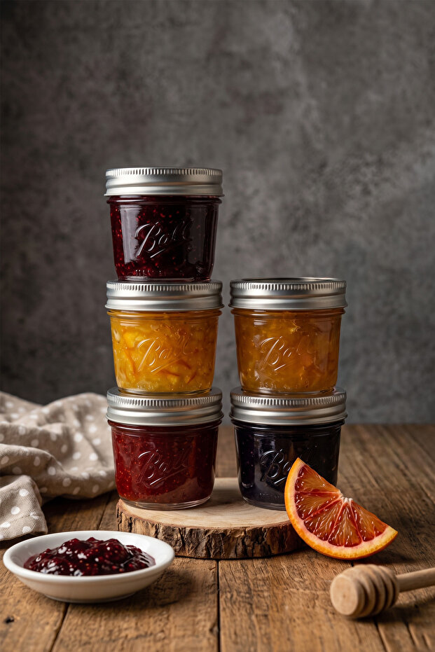 5-Piece Glass Jam Bowl & Sauce Bowl Set 100 ml |   Mini Jar with Lid, Breakfast & Storage Container Set