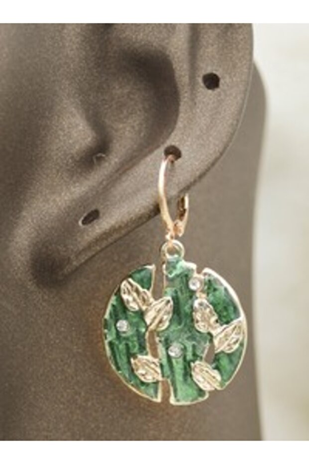 Mineli Special Design Earrings - Green -