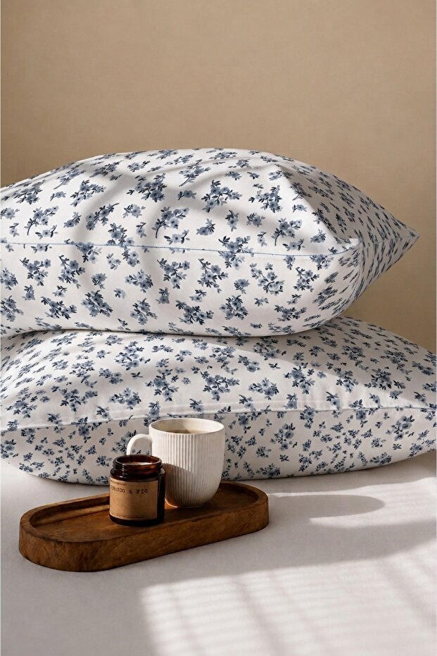 Evenstar Patterned Cotton Ranforce Fabric Zippered Pillowcase 2 Pieces 50X70 cm