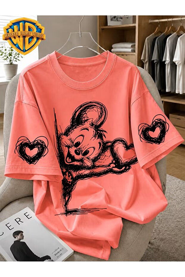 Printed T-Shirt. Short Sleeve Summer & Spring Casual.Bay - Top, Clothing
