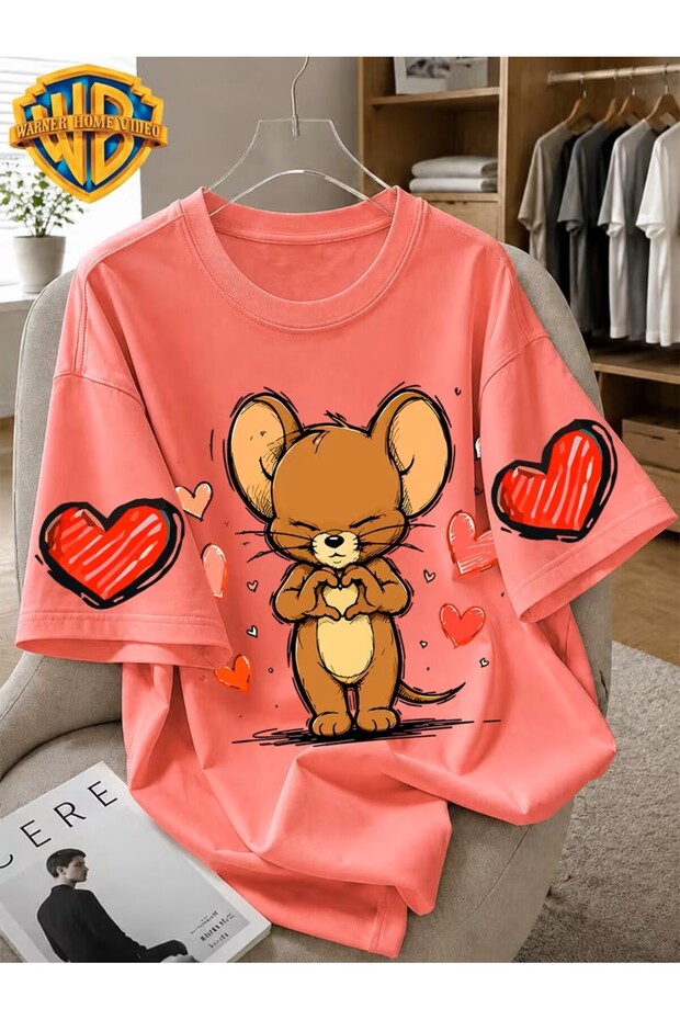 Printed T-Shirt. Short Sleeve Summer & Spring Casual.Bay - Top, Clothing