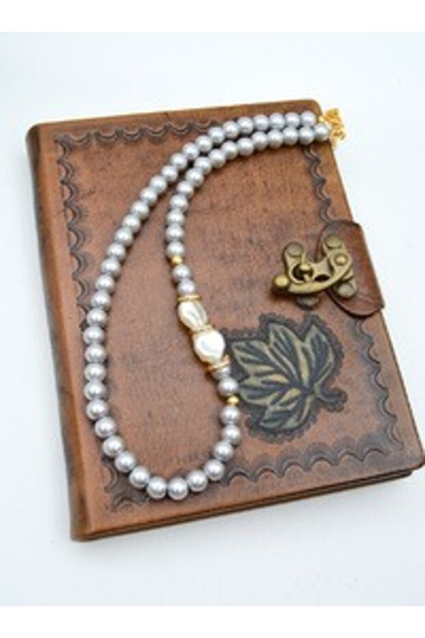Gray Pearl Necklace - Gray -