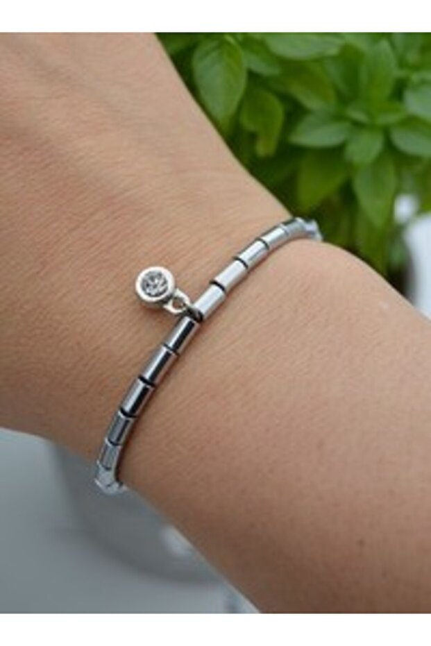 4 mm Hematite Bracelet - Gray -