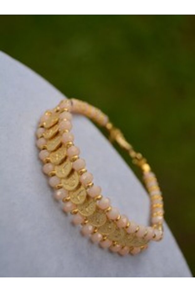 Tuğralı Design Bracelet - Beige -
