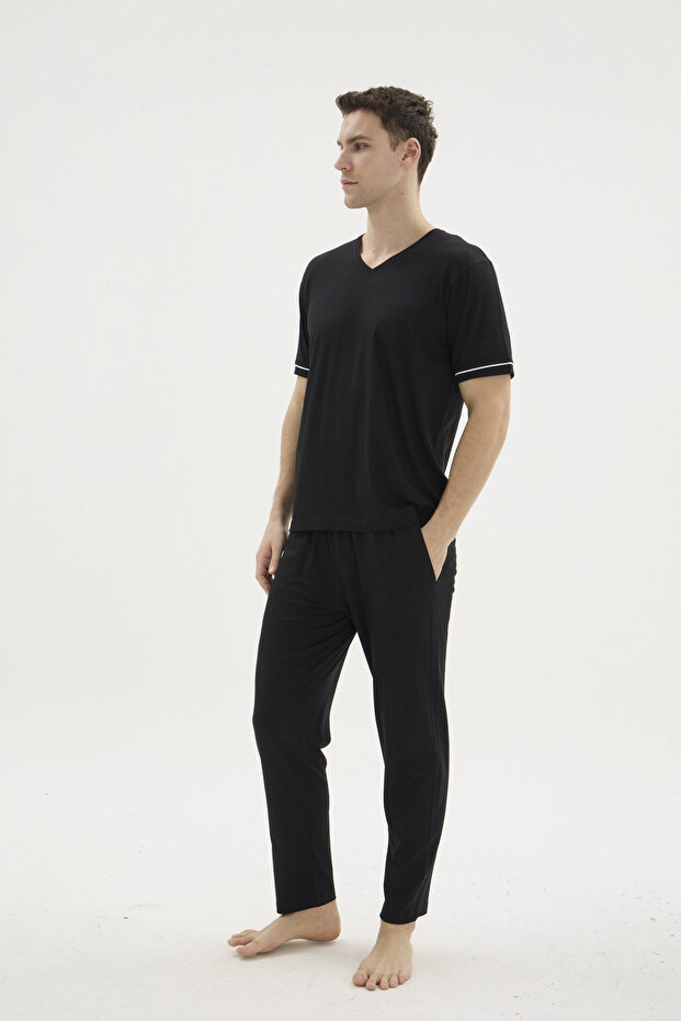 Kkt-26162 V-Neck Pajama Set