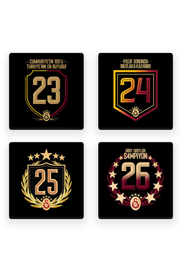 4 Sene Superimposed Wooden Coasters (Set of 4) - Licensed Original
