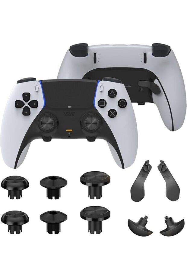 أذرع تحكم معدنية لجهاز PS5 Edge، 4 أزرار خلفية بديلة، مجموعة ملحقات 14 في 1