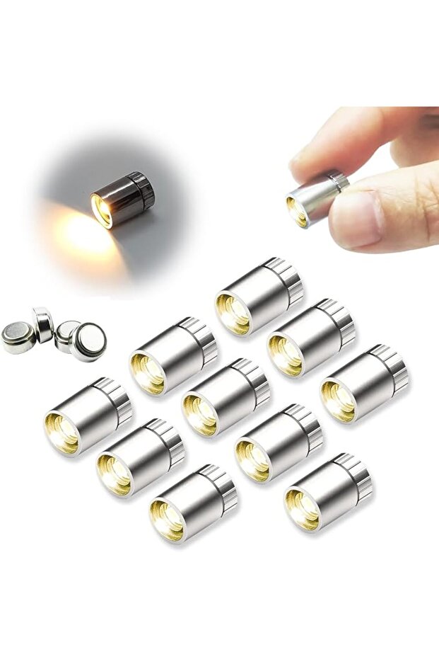 أضواء LED صغيرة تعمل بالبطارية لبيت الدمى، 10 قطع من الأضواء الصغيرة اللاسلكية للحرف اليدوية، مصباح صغير