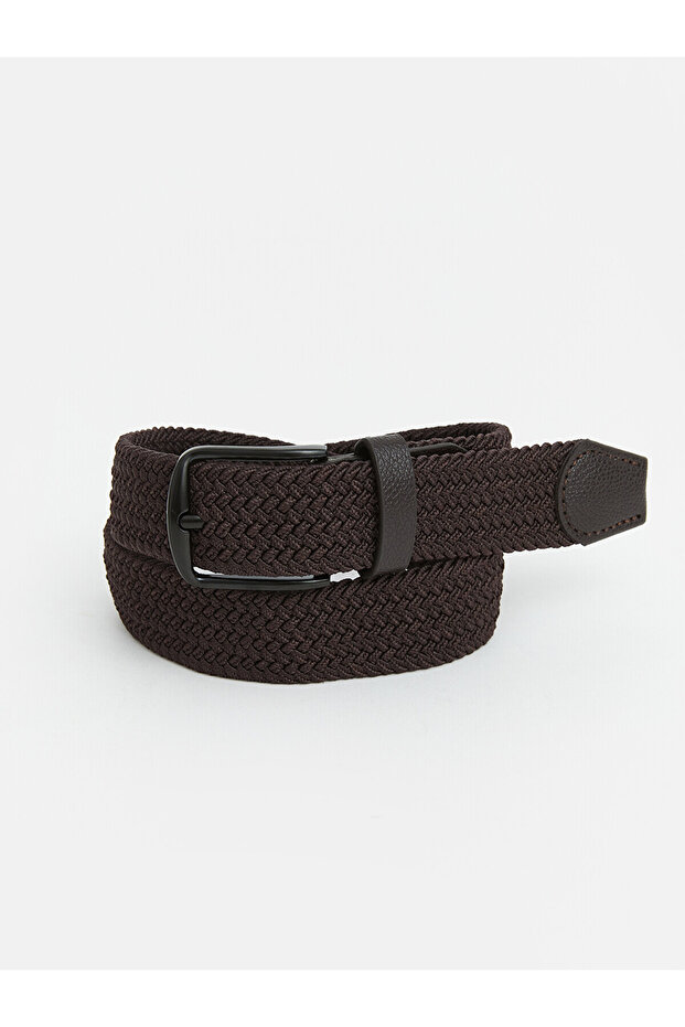Nevavm Men's Belt with Knitted Pattern