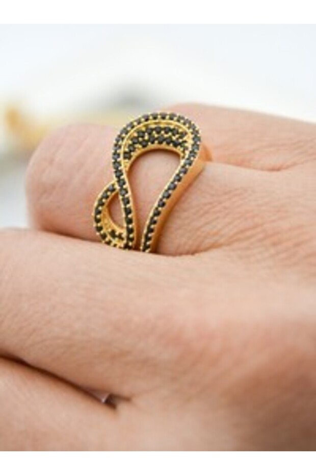 Jewelry Store Zircon Ring - Gold Color -