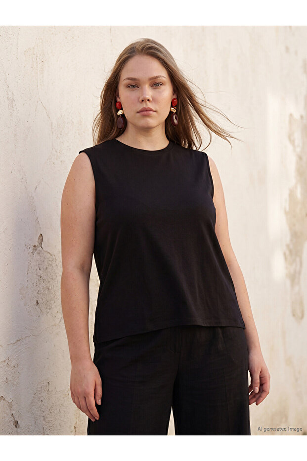 Nevavm plus size oval neck women's tank top - the nevavm difference
