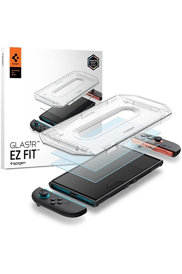 واقي شاشة سبيجن GLAStR EZ FIT مصمم لجهاز نينتندو سويتش 2 (2025) من الزجاج المقوى الممتاز