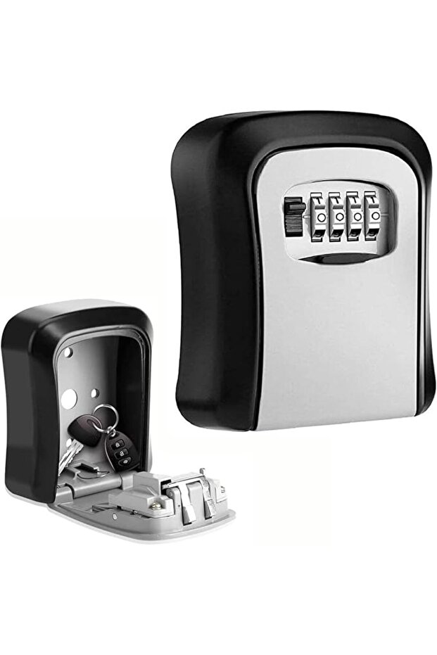 SKEIDO 4 Digit Metal Outdoor Safe Key Box Key Storage Organizer Box Security Storage Lock Box Outdoo