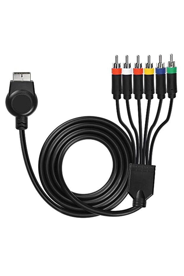 كابل 5RCA Component AV، يدعم تقنية YPbPr عالية الدقة للمسح التدريجي للألعاب الكلاسيكية Au