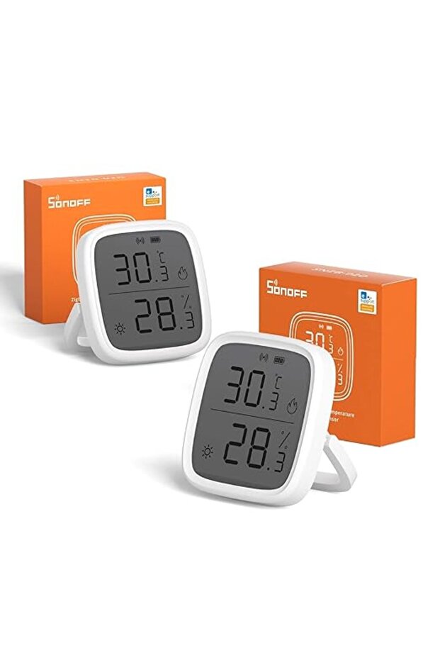 2 حزمة من أجهزة استشعار درجة الحرارة والرطوبة الذكية SNZB-02D Zigbee LCD، للرصد عن بعد والمنزل
