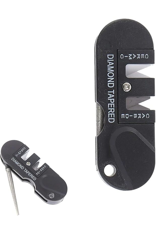 Sharpening Stones, Mini Pocket Keychain Sharpener, Foldable Knife Sharpening Tool for Kitchen, Outdo