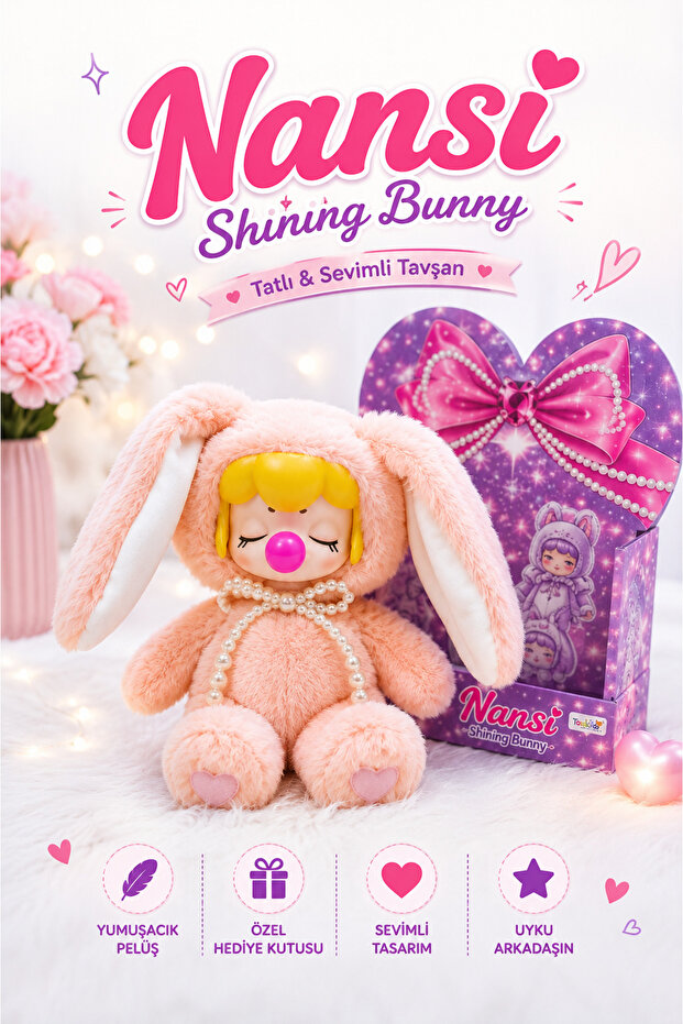 Nansi Rabbit Costume Plush Doll – Sleeping Companion Gift Boxed Toy