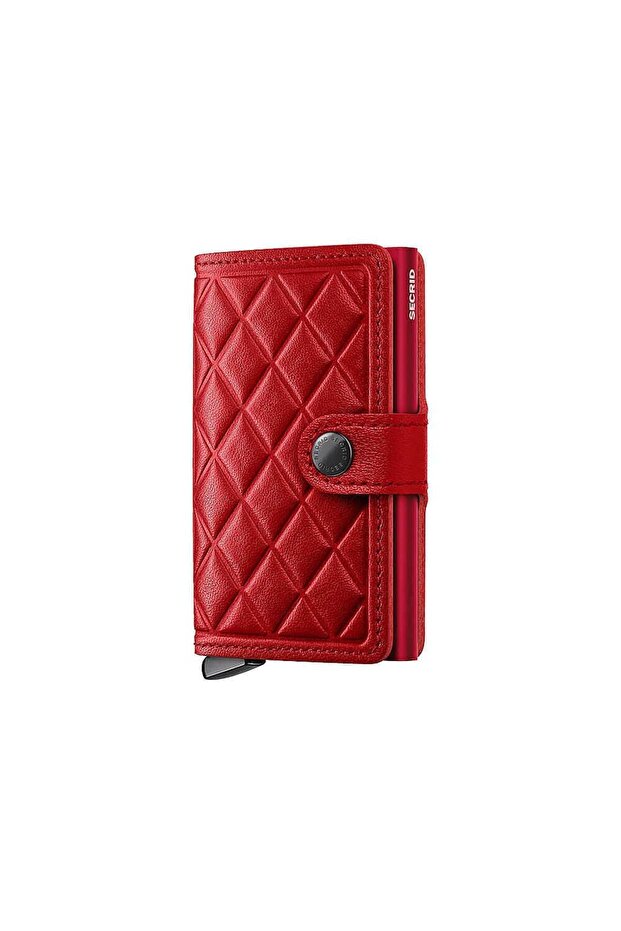 Premium Miniwallet+ Emboss Diamond Card Holder Wallet, Red