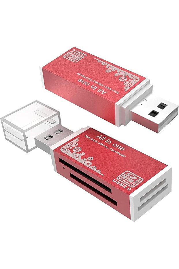 Micro SD Card Reader, 4-in-1 SD Card Reader to USB Adapter, Memory Card Reader for MS Duo/Pro, M2 Ca