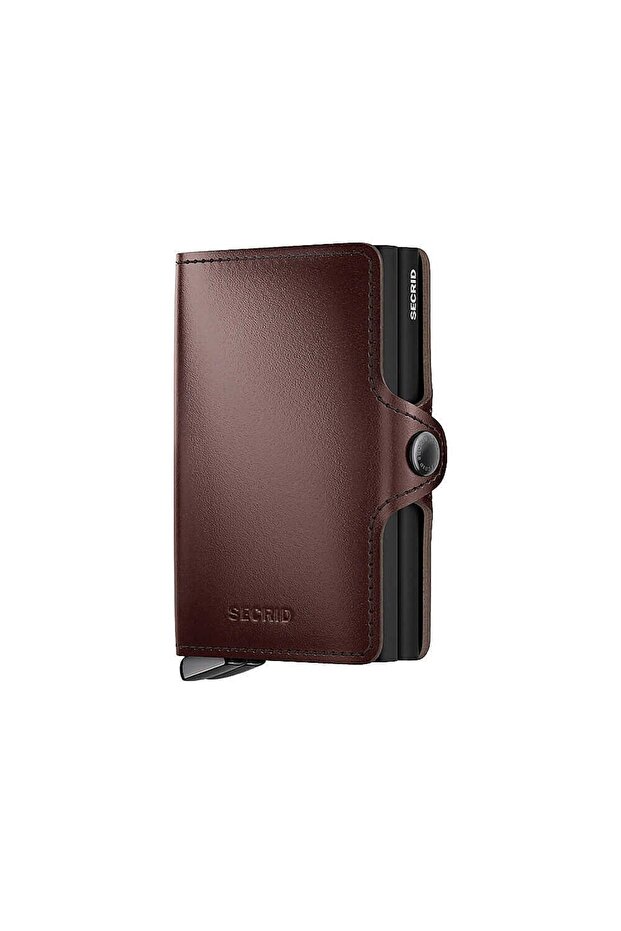 Premium Twinwallet+ Dusk Card Holder Wallet, Dark Brown