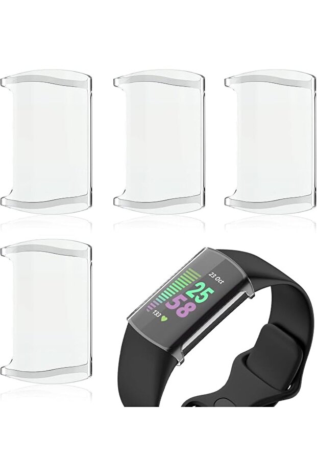 واقي شاشة لـ Fitbit Charge 6، طبقة تغطية كاملة، طبقة شفافة عالية الدقة مضادة للخدش، خالية من الفقاعات I