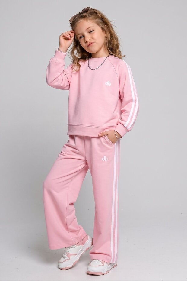 Girl's Ribbed Oysho Fabric Tracksuit Set - Flexible and Comfortable Fit