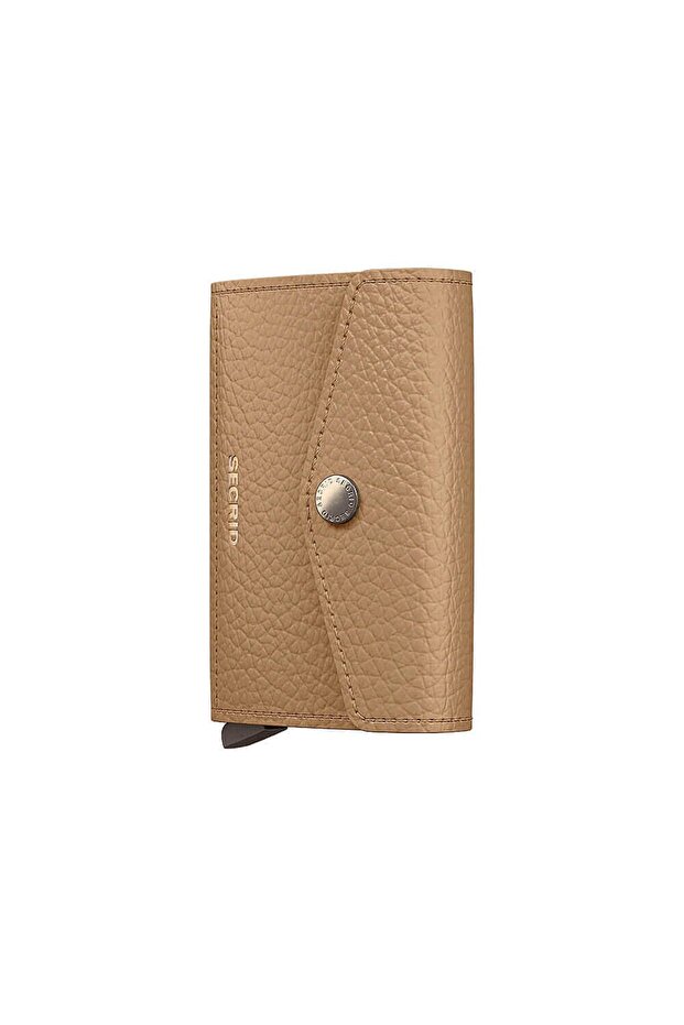 Envelope Wallet Pebble Card Holder Wallet, Light Brown