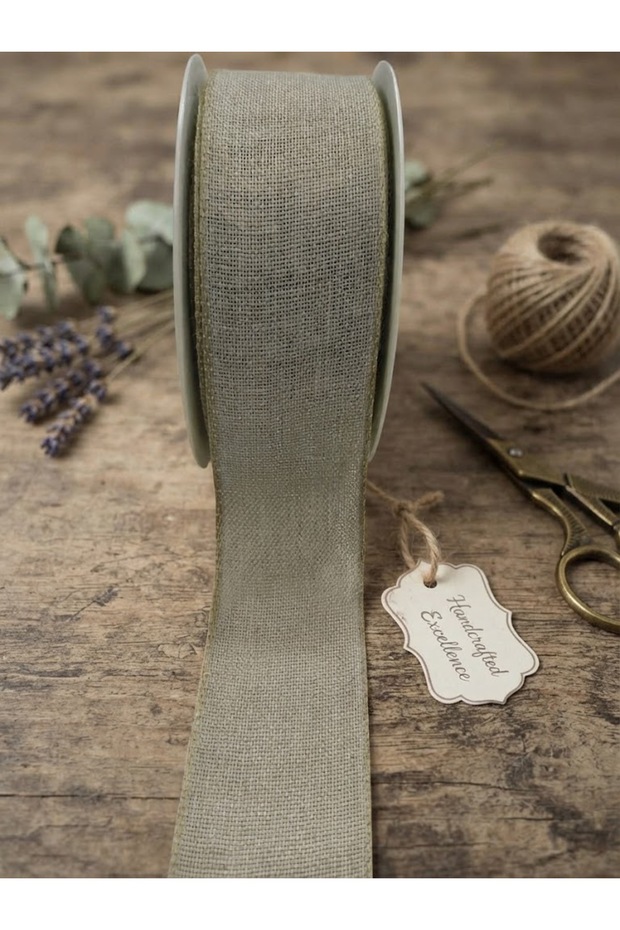 French Linen Ribbon/Decorative Ribbon -50Mm - 25 Meters