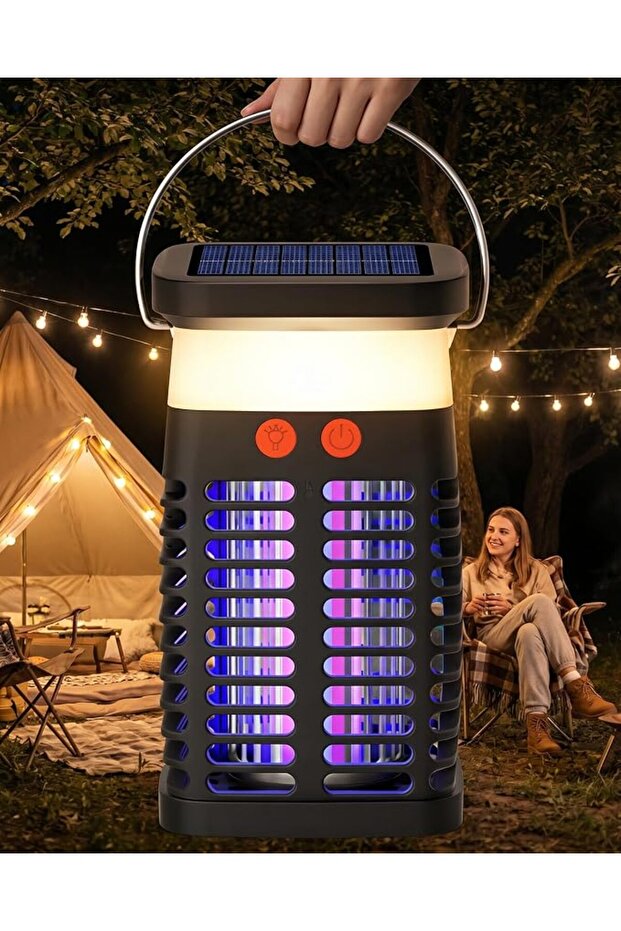 4200V Wireless Mosquito Killer Bug Zapper, Electric Mosquito Killer Lamp, Solar Bug Zapper Outdoor,