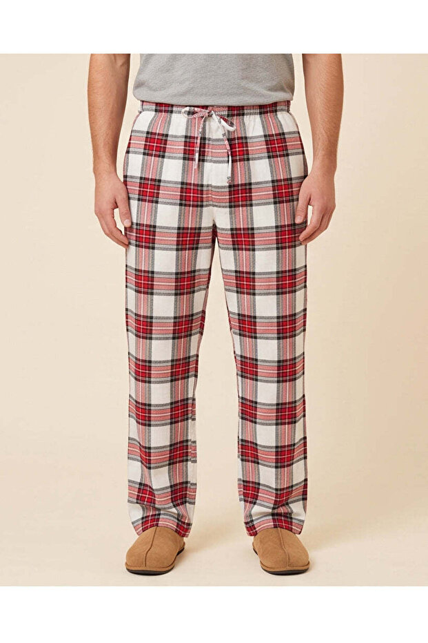 Men Red Check Pyjama Pants