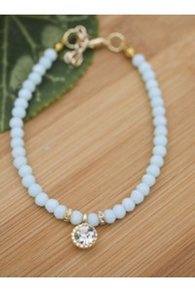 Mint czech crystal bracelet - blue -