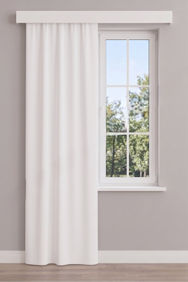White Sunshade Curtain - Shiny Satin Texture, Blocks Sunlight, Stain-Resistant Background Curtain and Sunshade Fabric