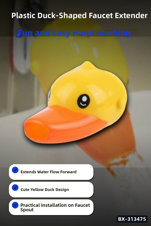 Plastic Duck Figured Faucet Extender Head Attachment 1 Piece Children's Hand Washing Device Bx-313475