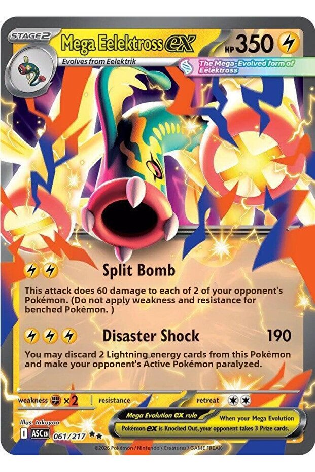 Mega eelectross ex - 061/217 - me: ascended heroes (asc) original card