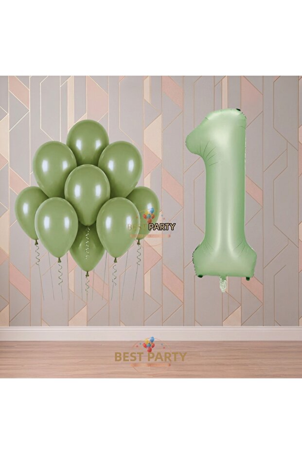 Best 1 Year Old Green Themed Birthday Party Set