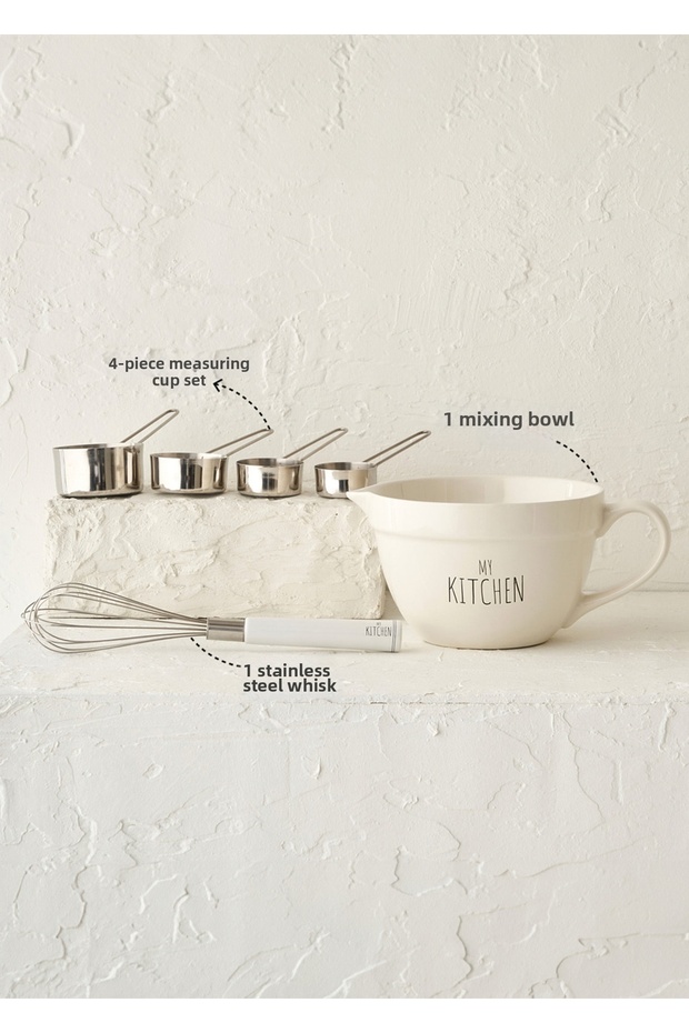 My Kitchen 6 Piece Cake Set White