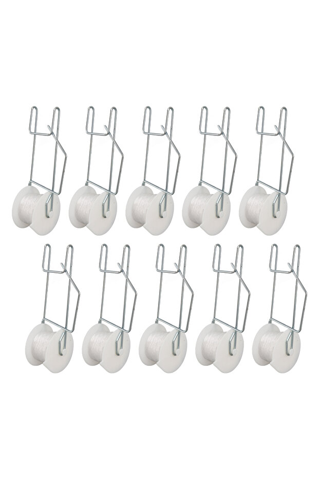 A 10Pcs/set Garden Plant Roller Hooks Tomato Support Hooks Kits Support String Rope For Tomatoes Eg.