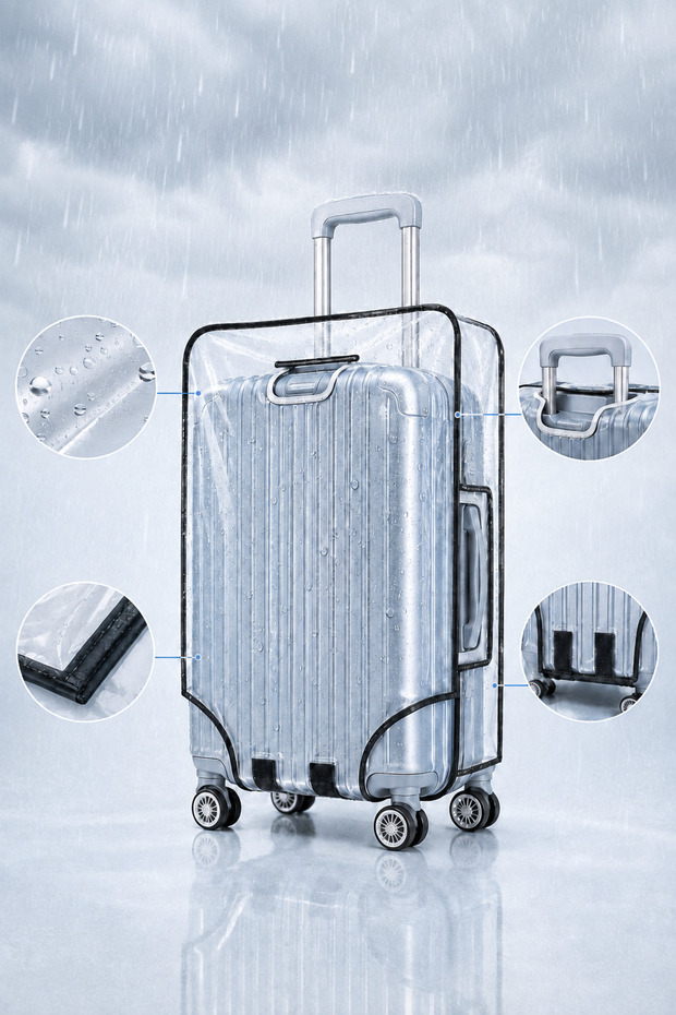 Waterproof Luggage Cover - Transparent Luggage Cover - Clear Suitcase Cover - Waterproof Suitcase Protector