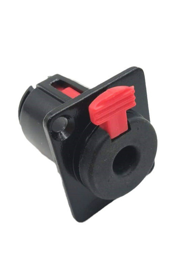 Black 6.35mm Panel Mount Jack 1/4 Inch Stereo Female TRS Socket Chassis Mount Connector for Micropho